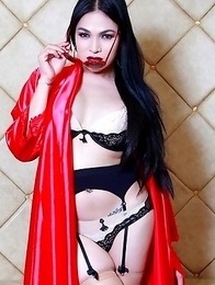 Hottie TS Filipina Wearing Lovely Lingerie And Stockings