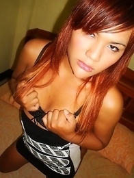 Self shot candid flashing and beach pics from Pattaya Ladyboy Tonkra