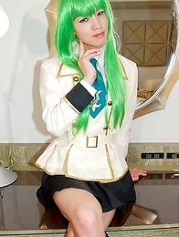 Newhalf Kanato doll has a great hentai school girl look and loves to pose nude and show off her long legs and great ass!