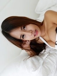 19yo sexy Thai ladyboy Tontan gets white cock stuffed up her ass
