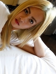 Sweet looking 19yo Thai ladyboy Fern gets ass pounded by white cock