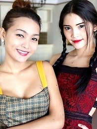 Thai shemales, Ice and Samy suck and fuck white tourist