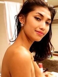 Beautiful feminine Thai Ladyboy enjoys hard ass packing